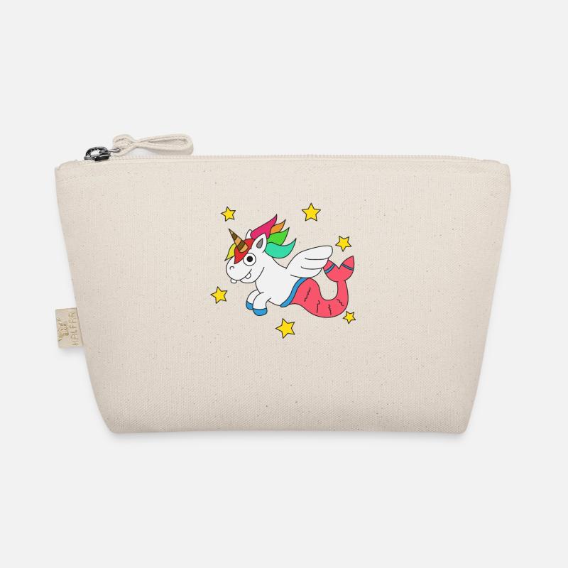 Conception mignonne et drôle de tshirt de licorne et de sirène Trousse biologique