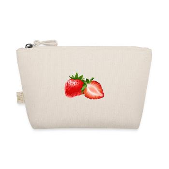 Erdbeeren Obst Frucht Strawberry Fruit - Bio-Täschchen - Natur - Vorne