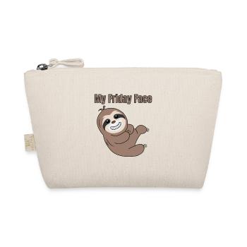 Conception de Tshirt drôle, paresseux mais mignon mon visage de vendredi - Trousse biologique - nature - Devant