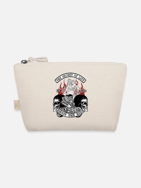 Chopper Motorrad Motorradfahrer Geschenk Biker - Bio-Täschchen - Natur