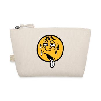 face cartoon cartoon circle round exhausted sun - Organic Pouch - nature - Front