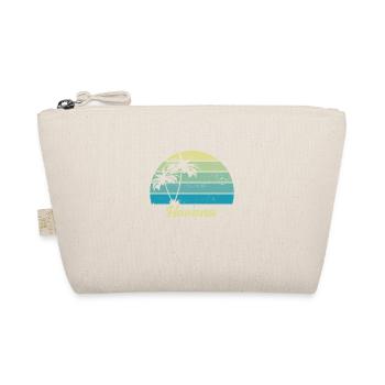 Havana Sea Palm Blue Gift Vintage Retro - Organic Pouch - nature - Front