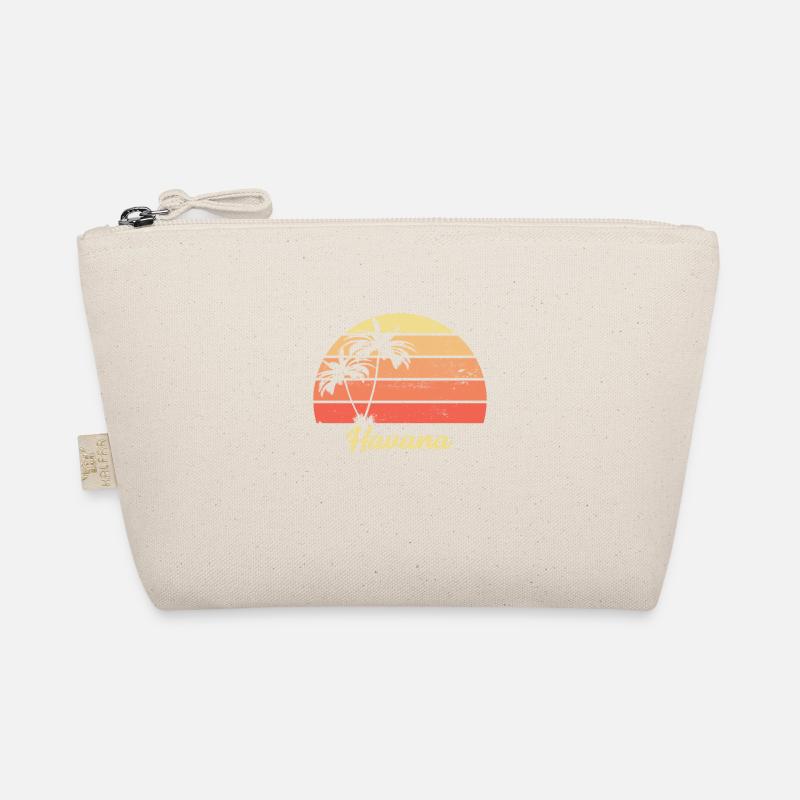 Havana Sunset Palm Red Gift Vintage Organic Pouch