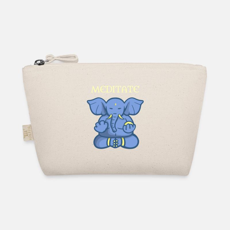 Meditation elephant India gift Organic Pouch