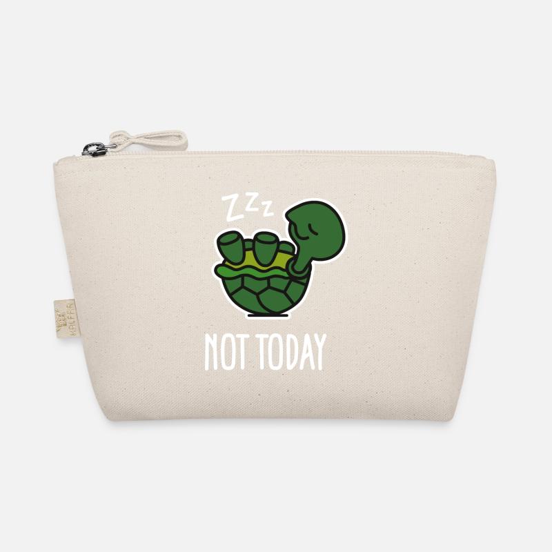 Not today - cute sleeping lazy turtle, baby Organic Pouch