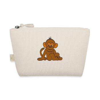 Cute monkey - Organic Pouch - nature - Front