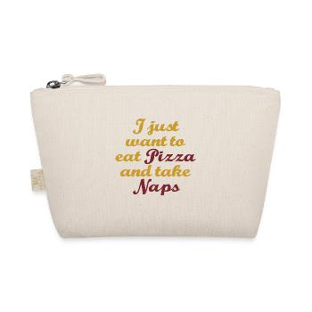 Funny Nap King Tshirt Design Pizza Naps - Trousse biologique - nature - Devant