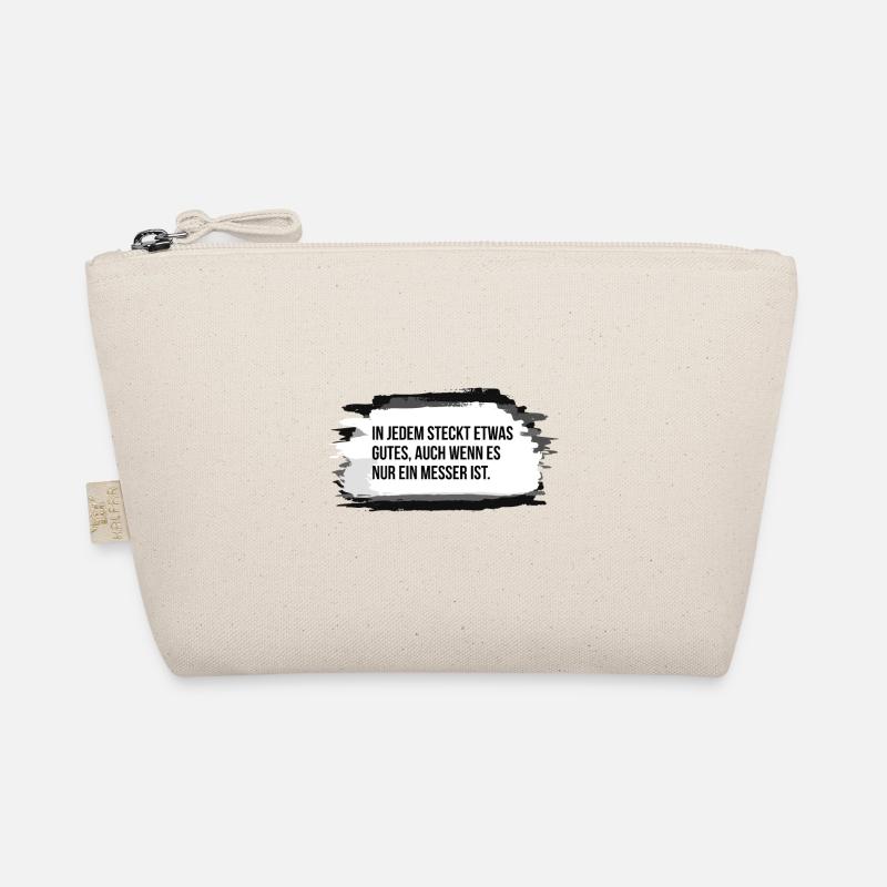 Spruch fies gemein schlechte Laune Geschenk Messer - Bio-Täschchen - Natur