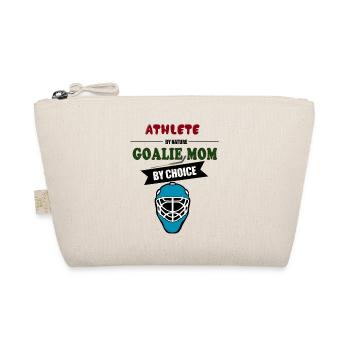 Athlete By Nature Goalie Mom By Choice Hockey - Organic Pouch - nature - Front