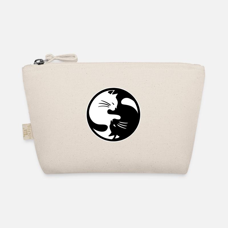Ying Yang Katze - Bio-Täschchen - Natur