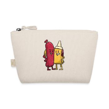 Currywurst Deutsche Gericht Wurst Fritten Geschenk - Bio-Täschchen - Natur - Vorne