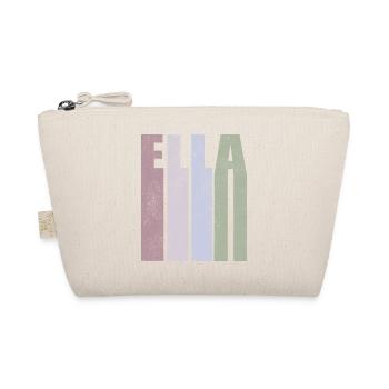 Ella Name Vorname Retro Stil - Bio-Täschchen - Natur - Vorne