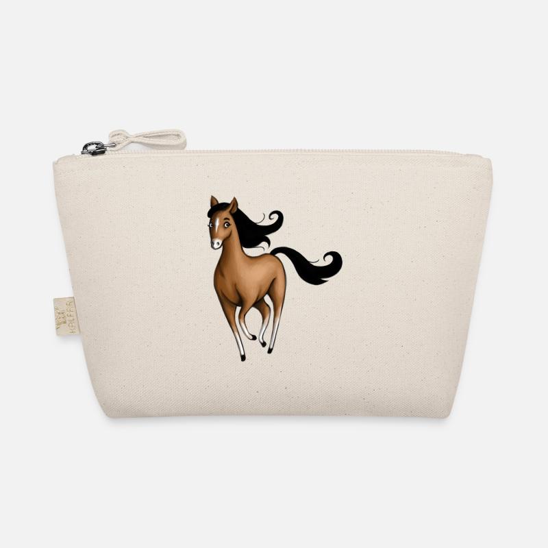 Braunes Pferd Bio-Täschchen