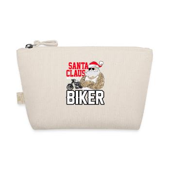 Motocycliste de Noël motard Nicolas - Trousse biologique - nature - Devant