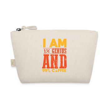Coffee Caffeine Genius Joke Funny Gift Shirt - Organic Pouch - nature - Front