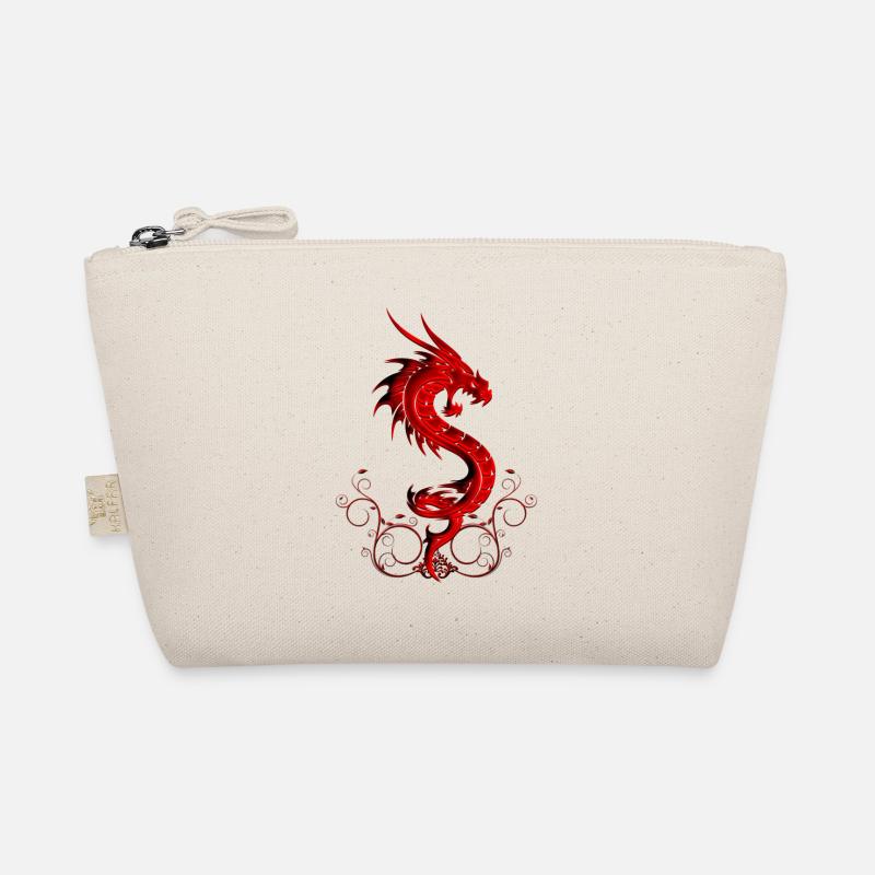 wundervoller roter chinesischer Drache Bio-Täschchen