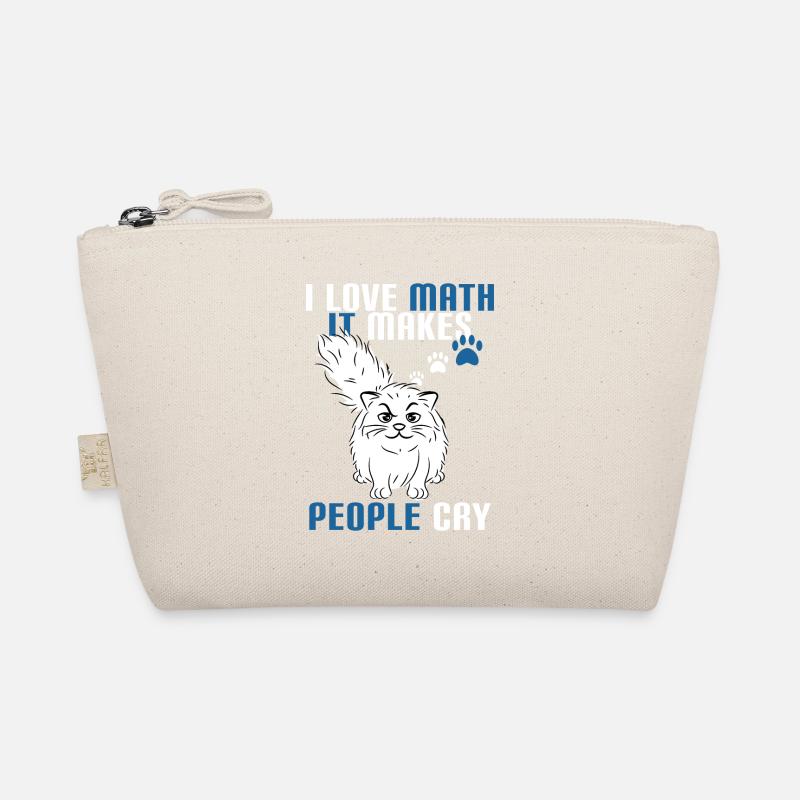 Creative tee design with text "I Love Math It Organic Pouch