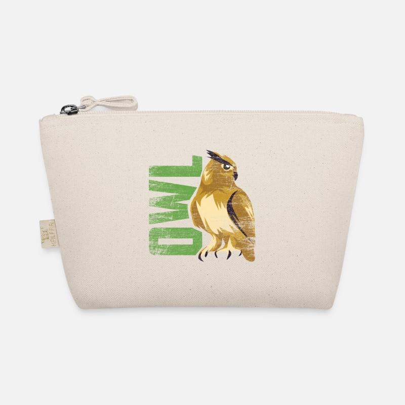 Owl wild bird night forest gift Organic Pouch