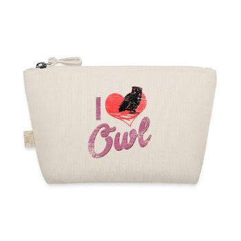 Cadeau nocturne chouette amour oiseau nuit forêt - Trousse biologique - nature - Devant