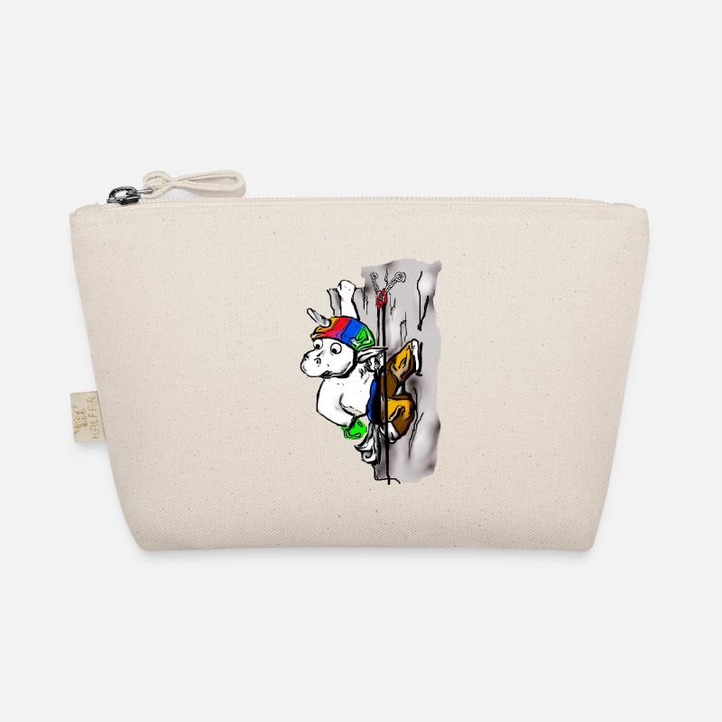 kletterndes Einhorn - Bio-Täschchen - Natur