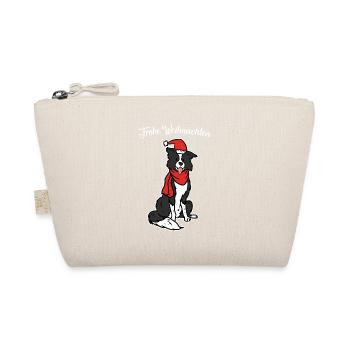 Border Collie Christmas - Organic Pouch - nature - Front