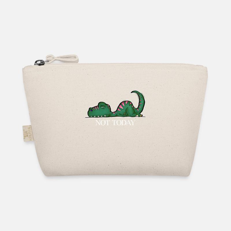 Dino TRex Dinosaurier Müde Kein Bock Faul Geschenk Bio-Täschchen
