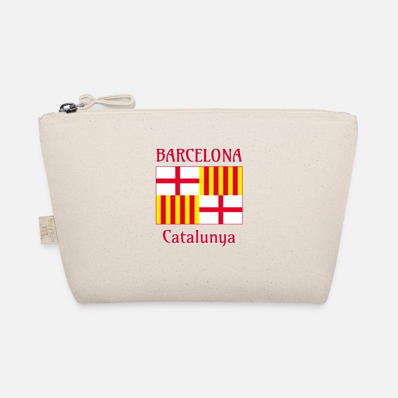 Barcelona flag in red white and yellow - Bio-Täschchen - Natur