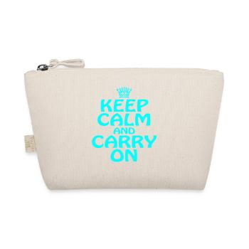 "Keep Calm Carry On" für chillige und coole Personen - Bio-Täschchen - Natur - Vorne