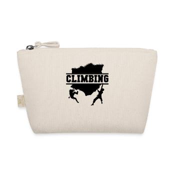 Climbing Boulderer Bouldering Climber Gift - Organic Pouch - nature - Front