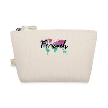 Fernweh Weltkarte Geschenk Backpacker Nomade Reise - Bio-Täschchen - Natur - Vorne