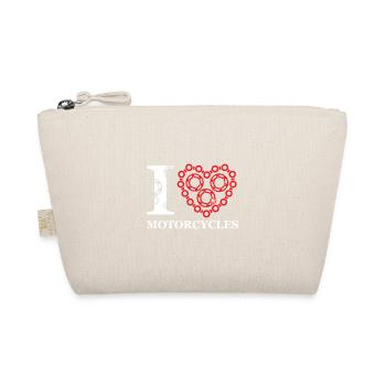 Ich Liebe Motorräder Kette Ritzel Benzin Geschenk - Bio-Täschchen - Natur - Vorne