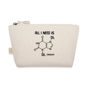 Schokolade Formel Junkie Naschkatze Nerd Geschenk - Bio-Täschchen - Natur - Vorne