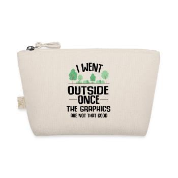 Gamer Outdoors graphic break resolution joke gift - Organic Pouch - nature - Front