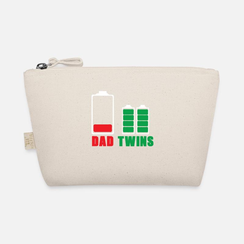 Father and twins batteries battery level Organic Pouch
