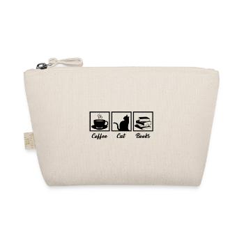 Coffee cat books - Organic Pouch - nature - Front