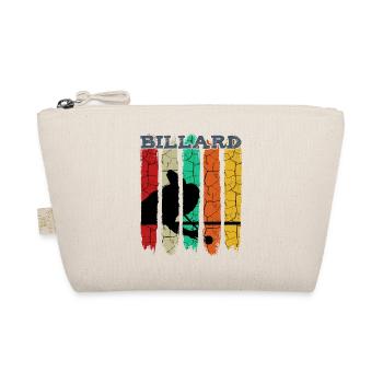 Vintage Retro Billard Silhouette | Pool Geschenk - Bio-Täschchen - Natur - Vorne