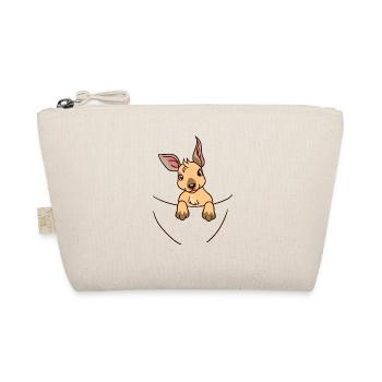 kangaroo Tiere Fantasy Kinder Wildtiere süß - Bio-Täschchen - Natur - Vorne