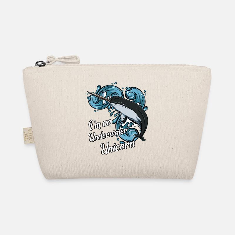 Unterwasser Einhorn | Narwal Lustige Tier Geschenk - Bio-Täschchen - Natur