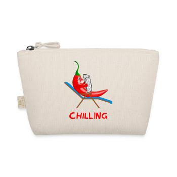 chilli, chilling, chilli, lazybones, lazy - Organic Pouch - nature - Front