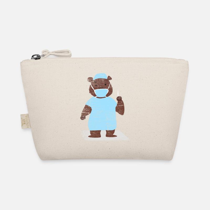 Bär Chirurg Geschenk - Bio-Täschchen - Natur