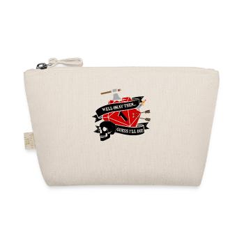 Gamer RPG Dungeon Cube Tabletop Funny Gift - Organic Pouch - nature - Front