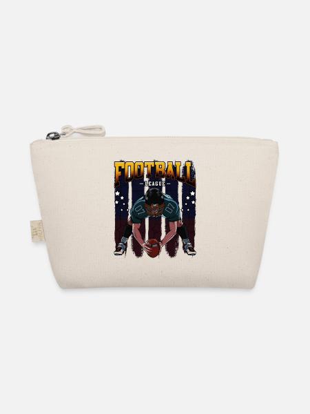 American Football Liebhaber Ballsport Geschenkidee - Bio-Täschchen - Natur