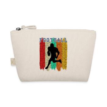 Vintage Retro Style American Football Gift Idea - Organic Pouch - nature - Front