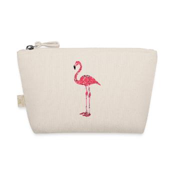 Pinker Flamingo - Bio-Täschchen - Natur - Vorne