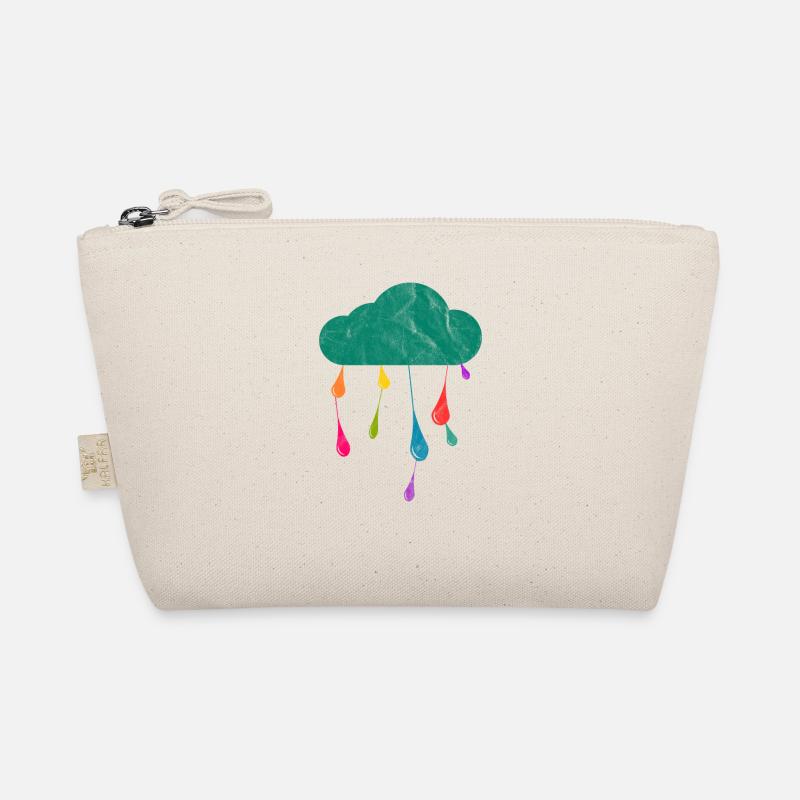Rain clouds rain drops rainbow diversity Organic Pouch