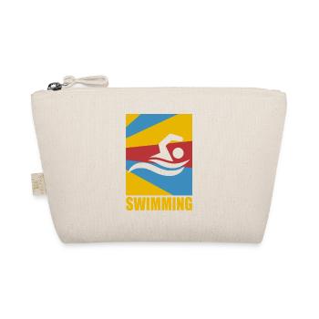 Schwimmen Vintage Schwimmer Tauchen Retro Geschenk - Bio-Täschchen - Natur - Vorne