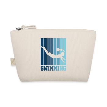 Schwimmen Schwimmer Tauchen Retro Geschenk - Bio-Täschchen - Natur - Vorne