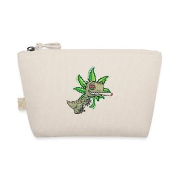 cool funny cannabis thc stoner dino - Organic Pouch - nature - Front
