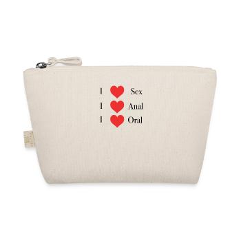 i love sex anal oral - Organic Pouch - nature - Front