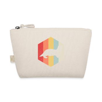Otter Water Marten Retro Gift - Organic Pouch - nature - Front